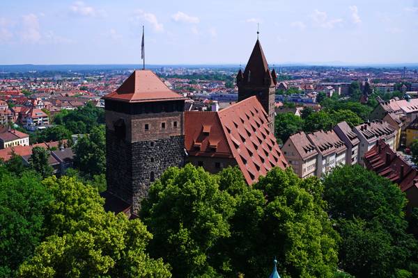 East view from Sinwellturm, Nuremberg