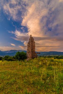 The ancient tower of Oinoi, Attica, greece.