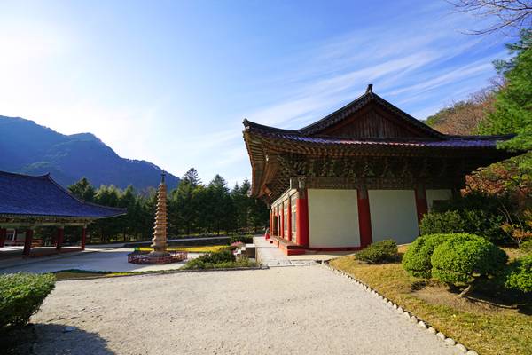 Buddhist temple in Myohang mountains, North Korea