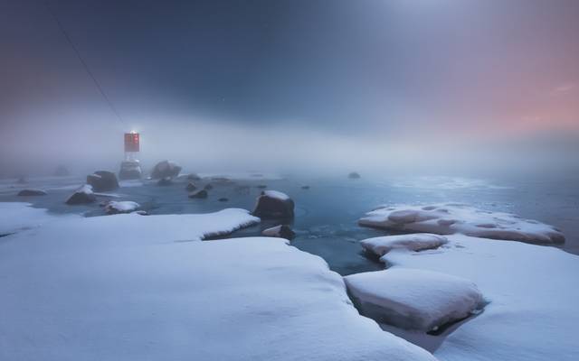 Foggy night at Norssalmi