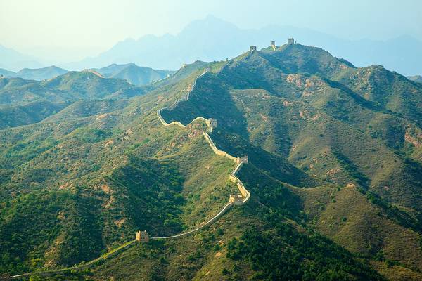 Panoramic view of west section of the Simatai Great Wall