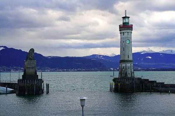Lindau Lion & Lighthouse on the Lake Constance, Germany