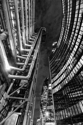 Lloyd's of London at night