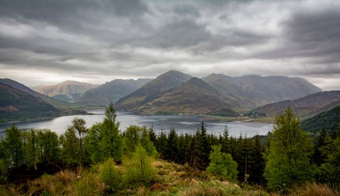 Rain over the Five Sisters of Kintail