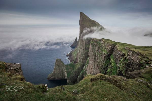 Cliffs at Mylingur on Streymoy Island, Faroe Islands