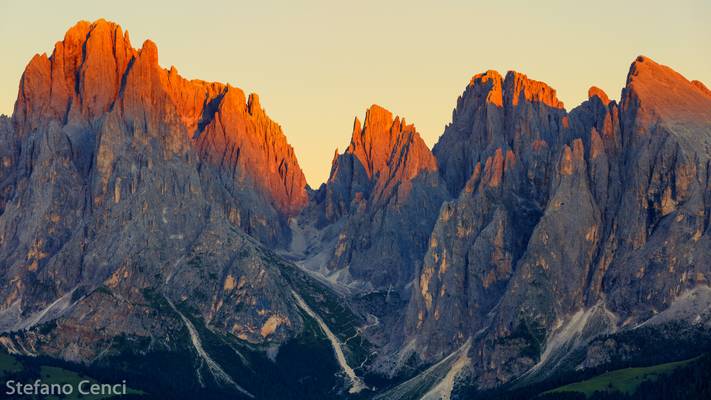 Sunset on Gruppo Sassolungo