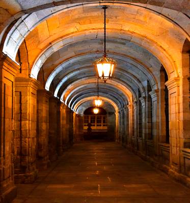 "Deserted Hallway on a Cold Night" Santiago de Compostela Spain