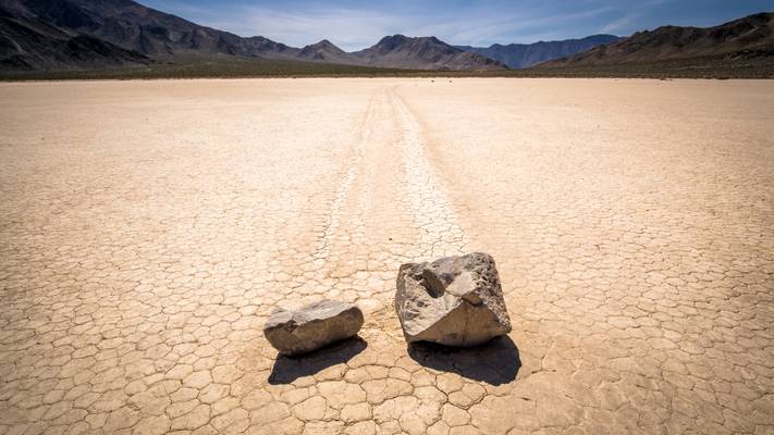 Moving stones in Racetrack - Death Valley, United States - Travel photography