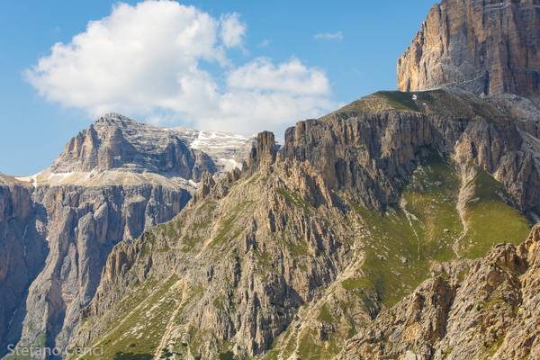 ..verso il Gruppo del Sella - Sass Pordoi