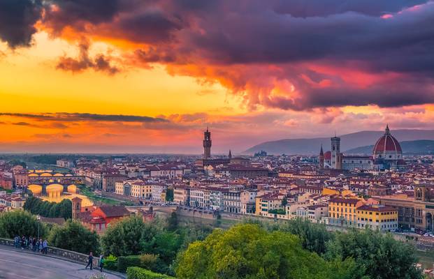 Florence at sunset