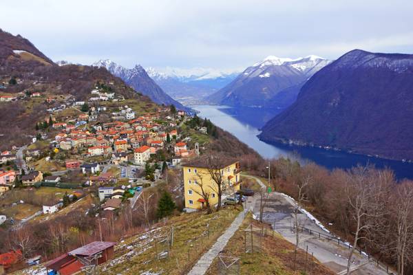 Brè village, Ticino, Switzerland