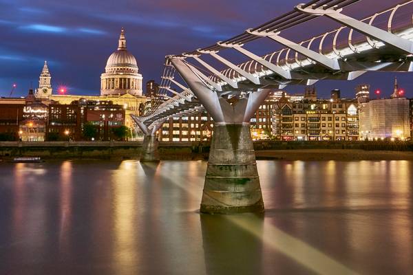 Millennium Bridge and St Paul's Cathedral - London, UK