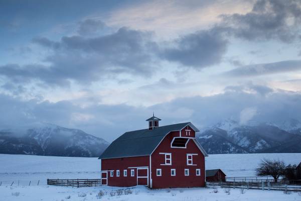 Red barn in the Joseph area, Oregon