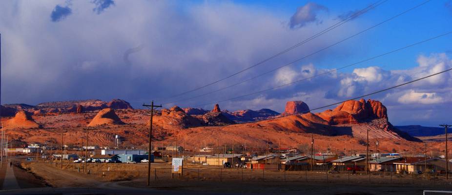 The navajo village of Kayenta, AZ