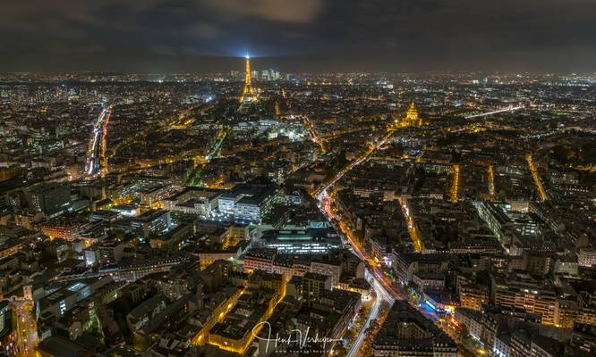 View on Paris from Montparnasse tower