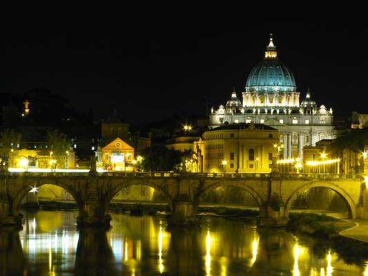 Una cartolina notturna (Roma)