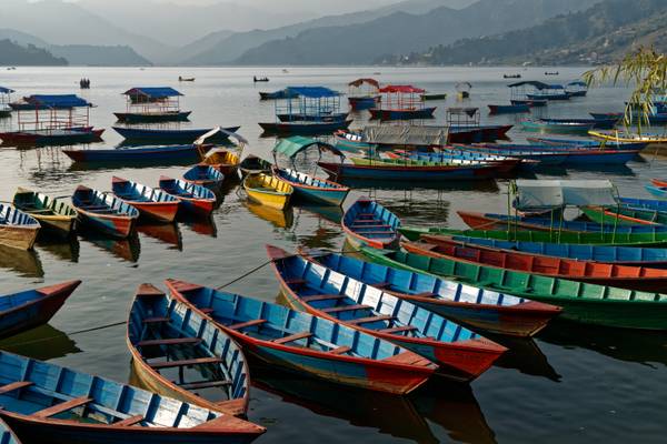 Boats on Lake Phewa, Pokhara