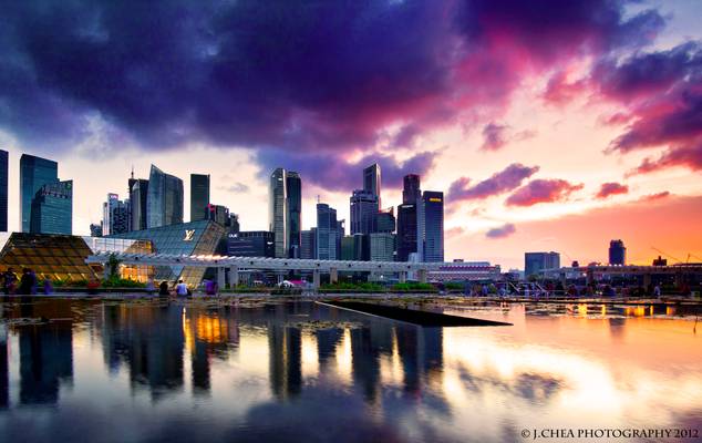 Singapore Sunset Reflections