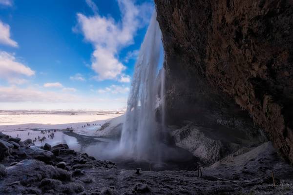 Seljalandsfoss frozen