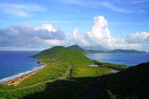 Magnificent view of South East Peninsula from Timothy Hill, St Kitts