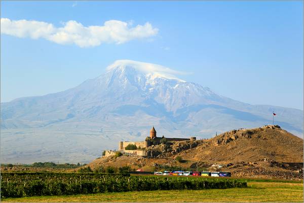 Khor Virap monastery and Ararat mountain