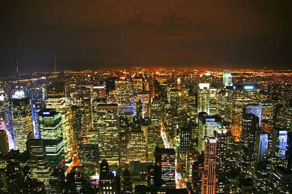 New York by night. North view from the Empire State Building