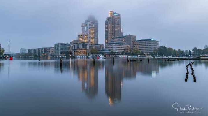 Delta Lloyd building in early morning light - Amsterdam, Netherlands