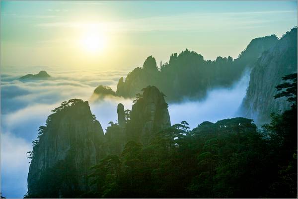 Huangshan mountains at dawn