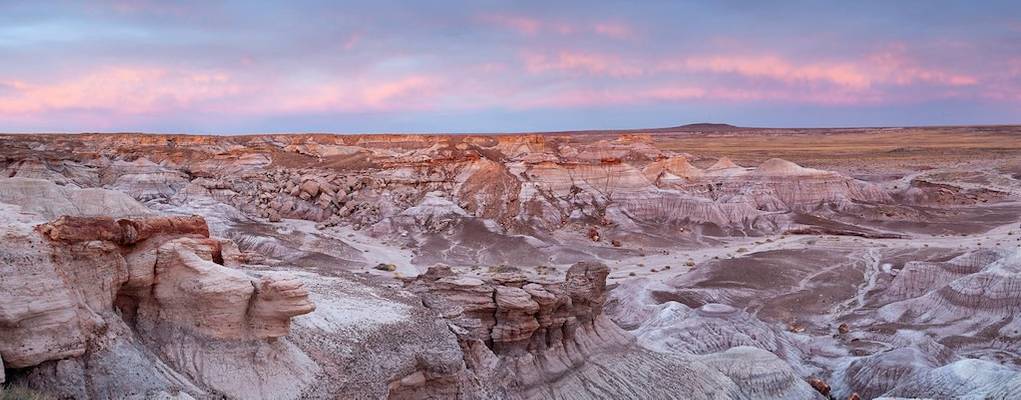 Blue Mesa Sunset- Petrified Forest National Park.