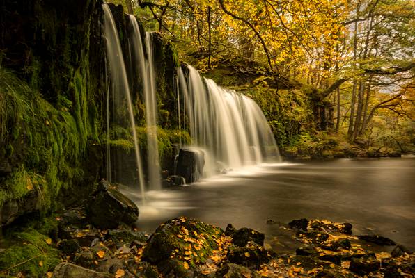 Under the falls