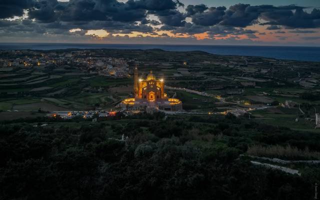 Blick auf die Basilika ta’ Pinu [Gozo - Malta]