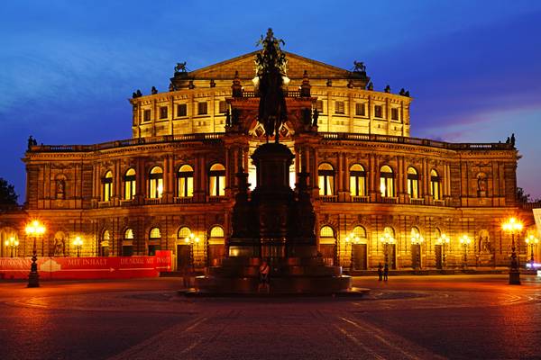 Dresden at the blue hour. Opera House