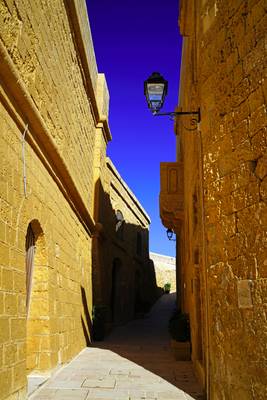 Narrow streets of Citadella, Victoria, Gozo