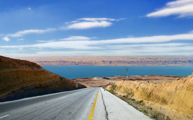 The road to Dead Sea and Jordan Valley - Jordan.