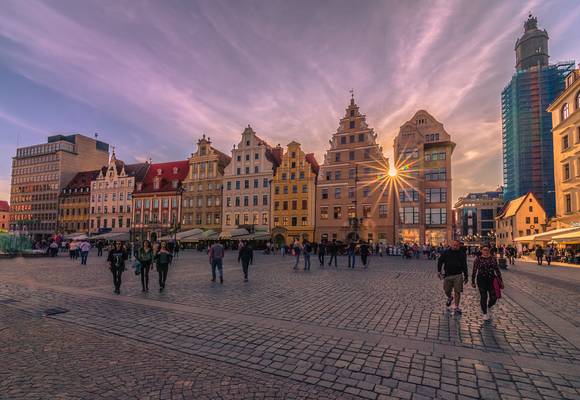Sunset in Wroclaw