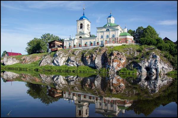 Church on the river cliff