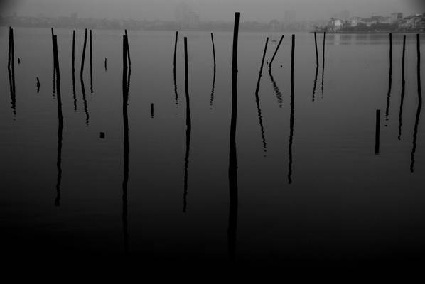 Morning reflections at West Lake, Hanoi