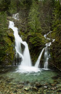 Sullivan Creek Falls in winter, Oregon